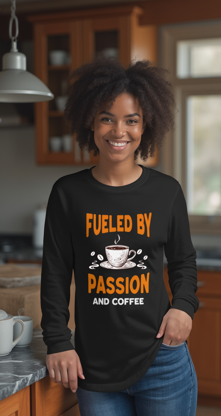 FUELED BY PASSION & COFFEE | LONG SLEEVE TEES