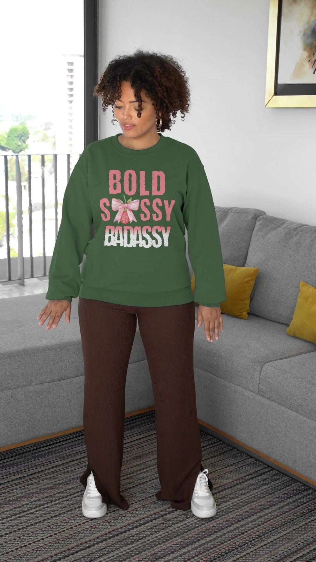 BOLD SASSY BADASSY | PREMIUM CREWNECK SWEATSHIRT FOR WOMEN