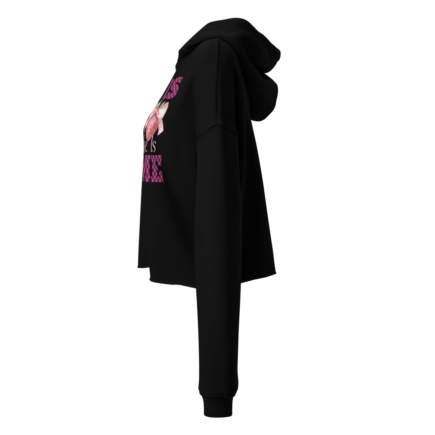She Is Worthy She Is Me | Cropped Hoodie for Women | Black