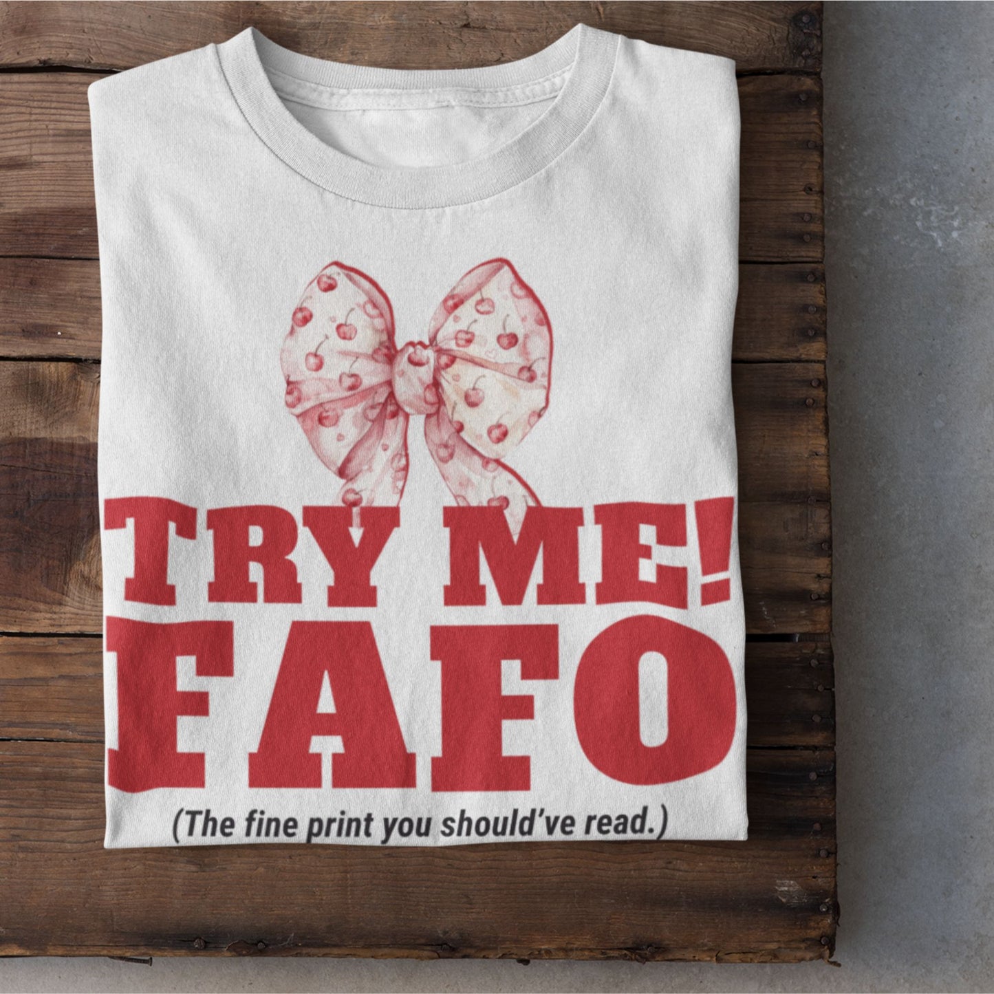 TRY ME | ORGANIC COTTON CREWNECK T-SHIRT | WHITE
