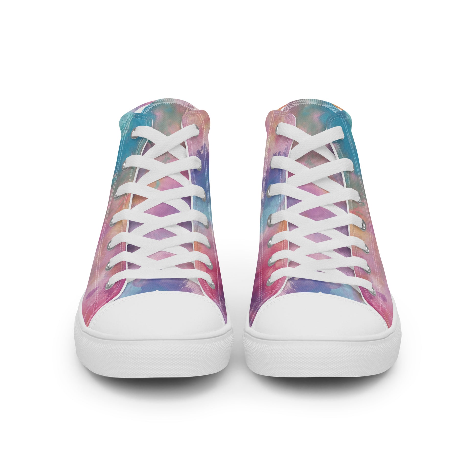 Every Step Is Progress Women's Pink High Top Sneakers front view.