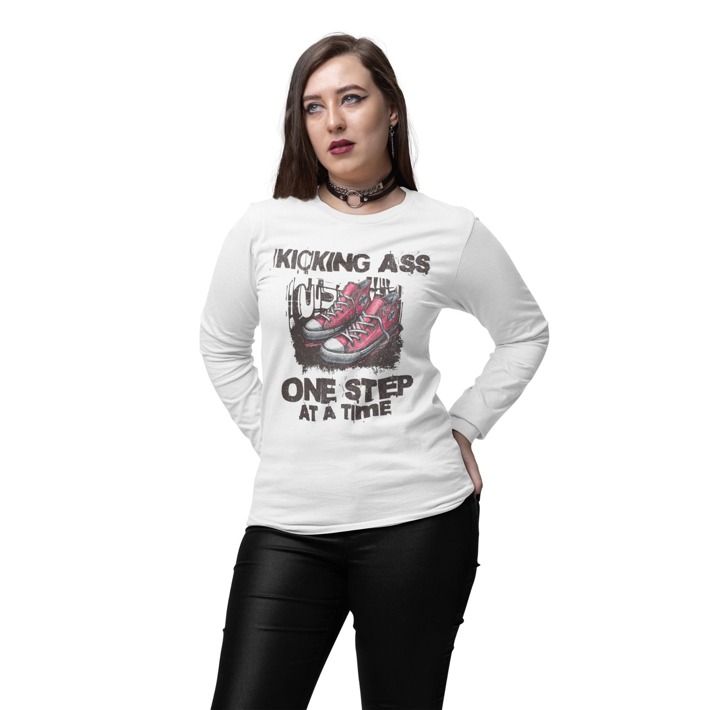 KICKING ASS, ONE STEP AT A TIME | LONG SLEEVE TEES