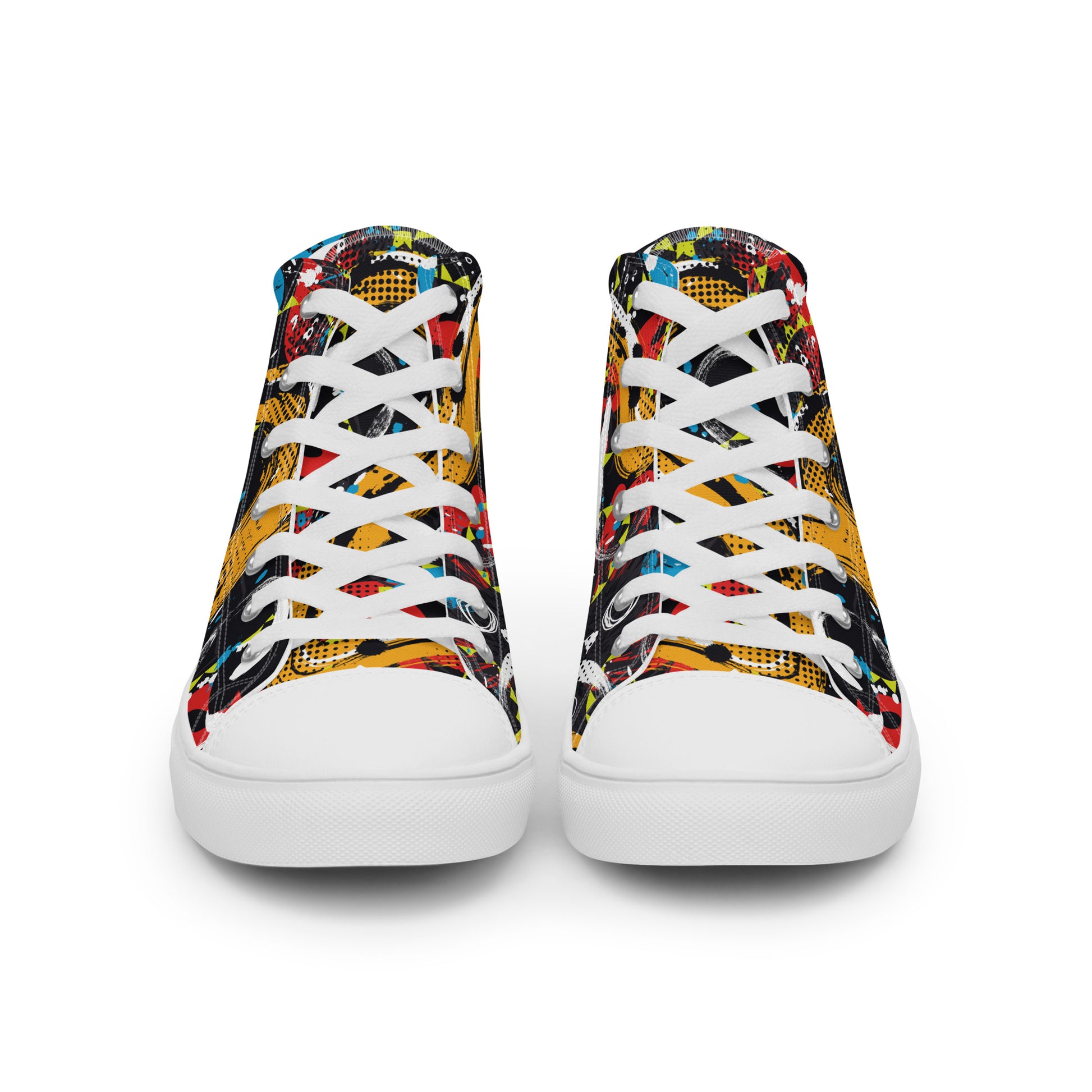 Peace and Love Women's High-Top Fashion Sneakers front view. 