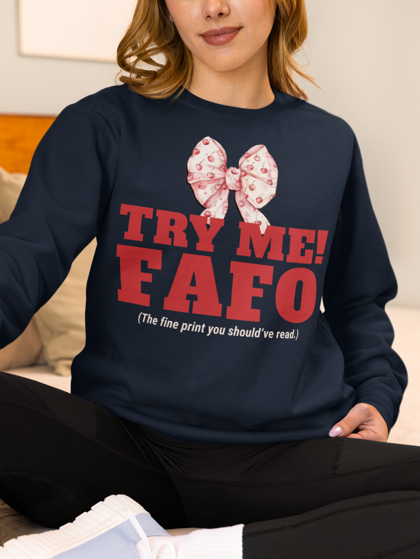 TRY ME | PREMIUM COTTON CREWNECK SWEATSHIRT FOR WOMEN