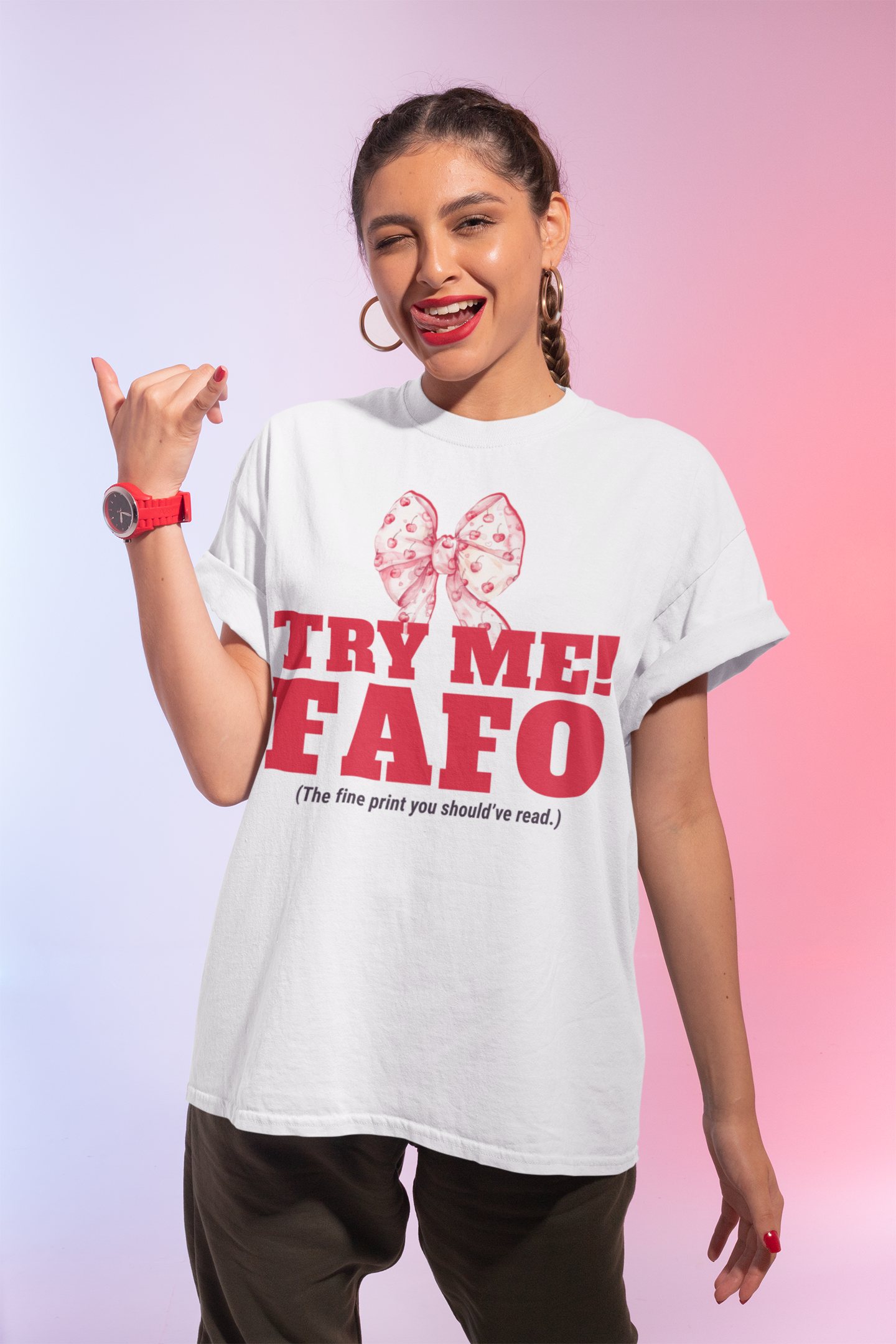 TRY ME | ORGANIC COTTON CREWNECK T-SHIRT | WHITE