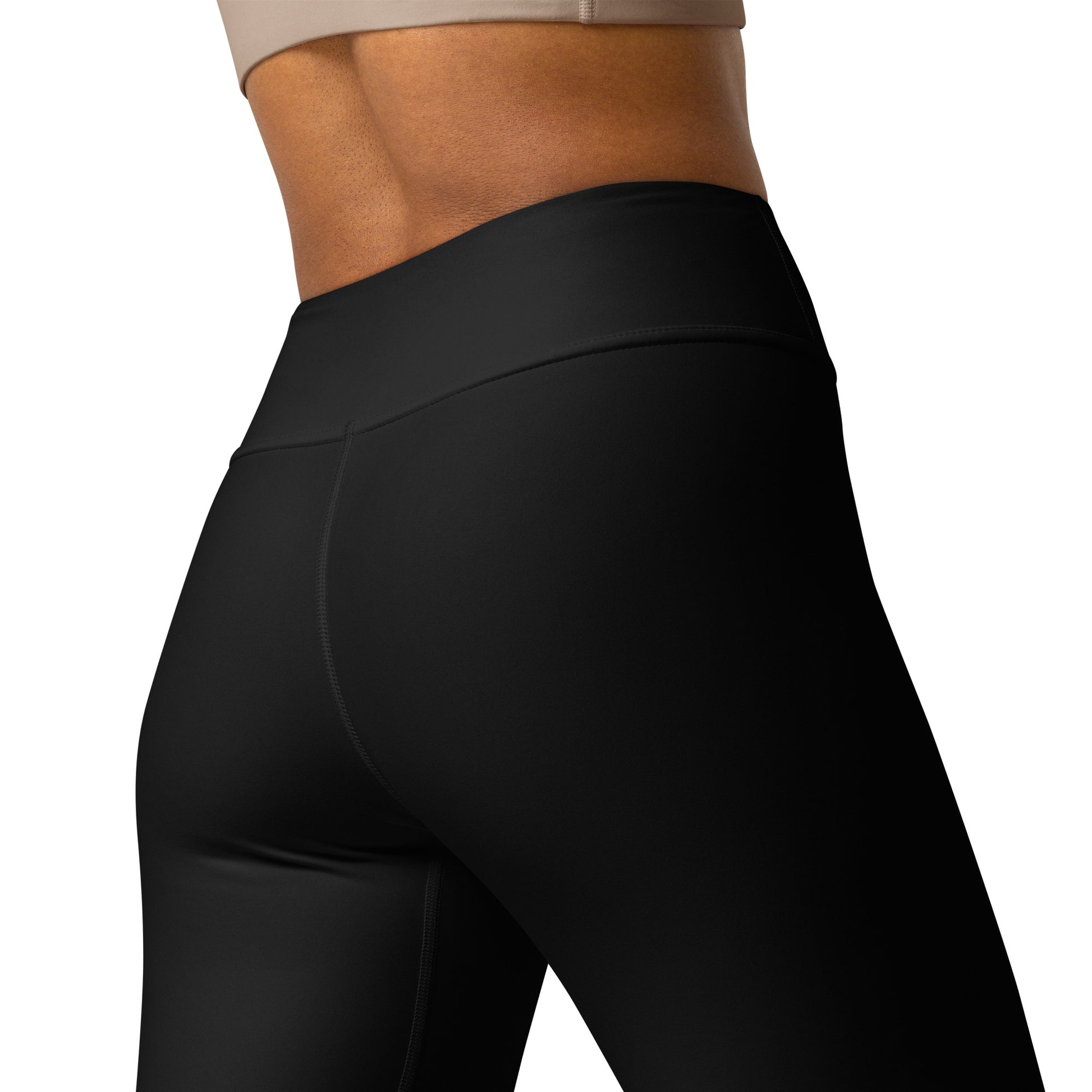 Unapologetically Me Black Yoga leggings back view. 