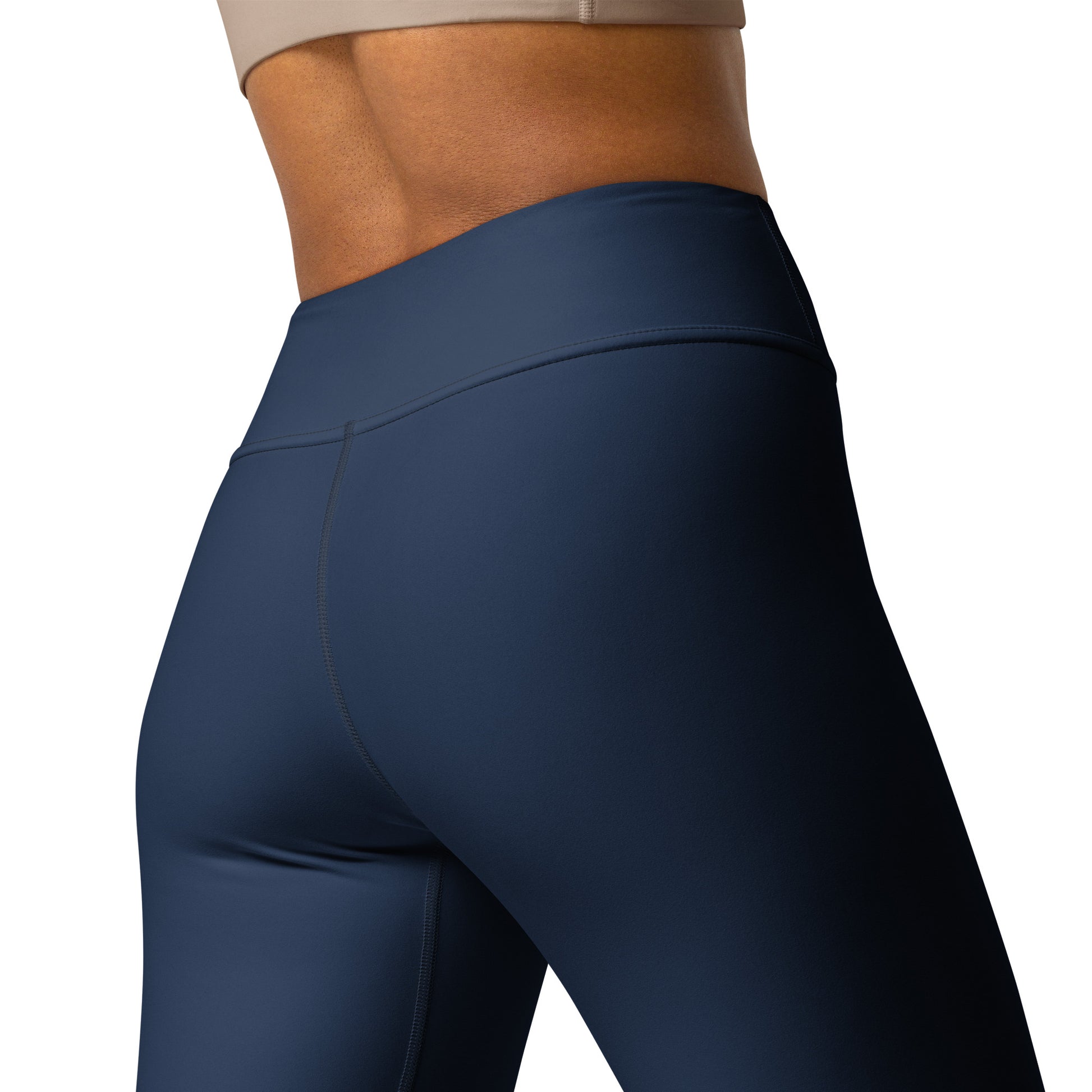 Unapologetically Me Blue Yoga Leggings back view.