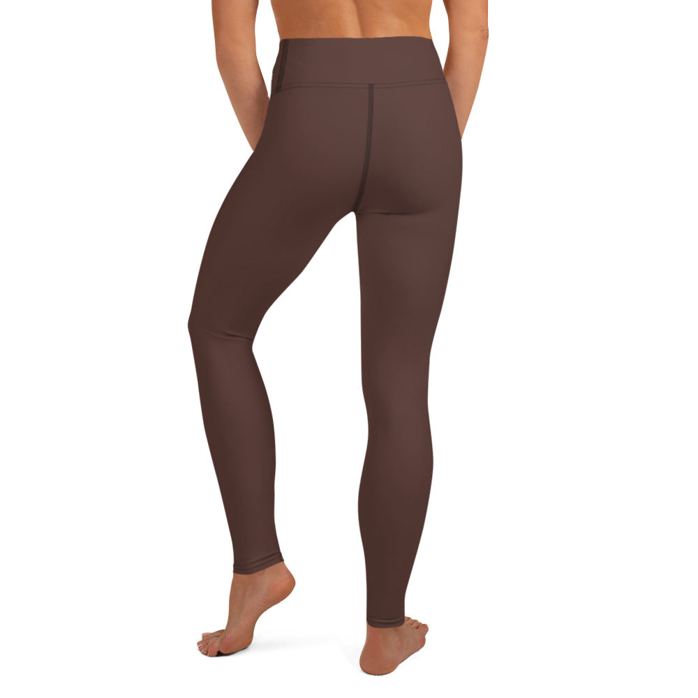 Unapologetically Me Brown Yoga Leggings back view.