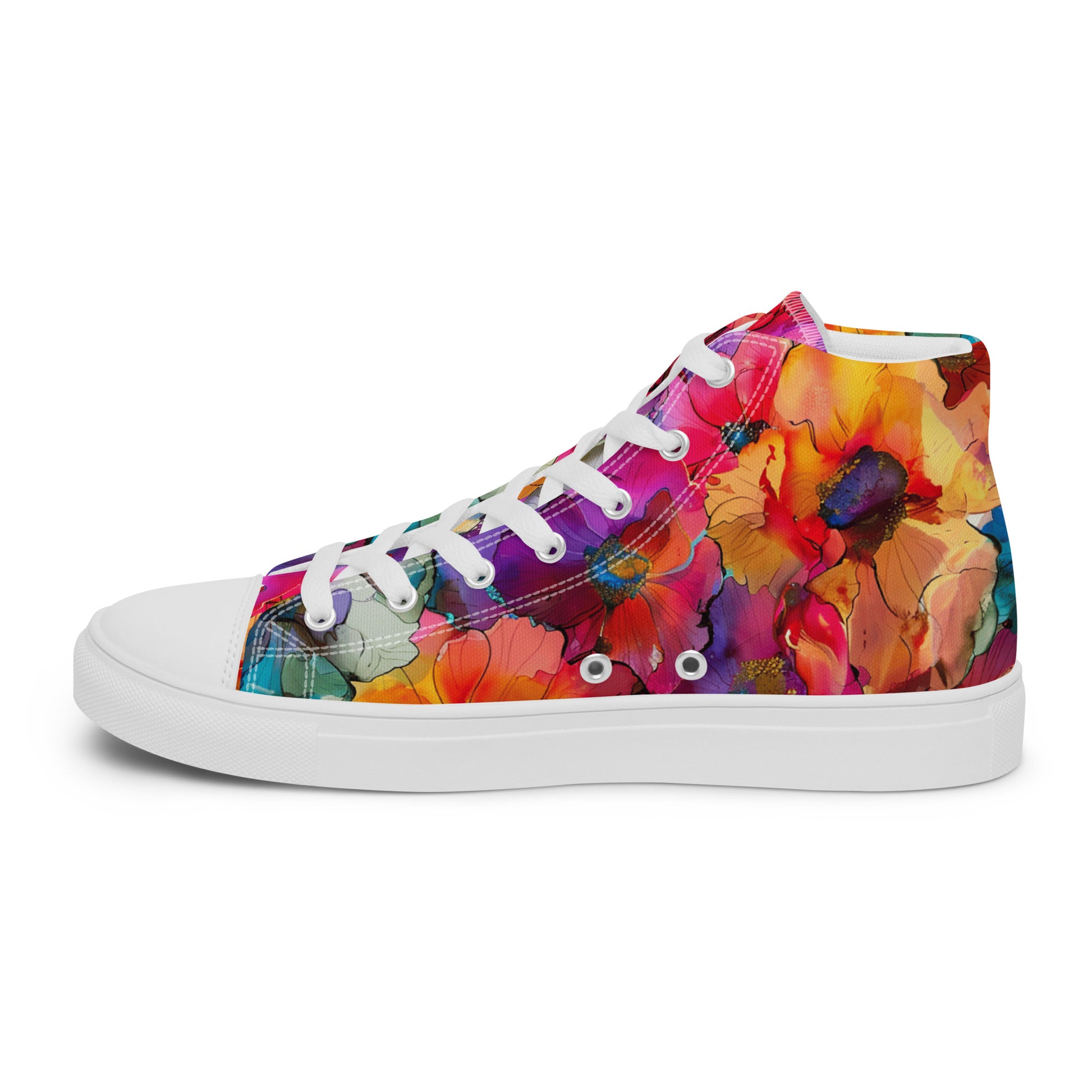 You Are Great Women's High-top fashion sneakers right inside view.